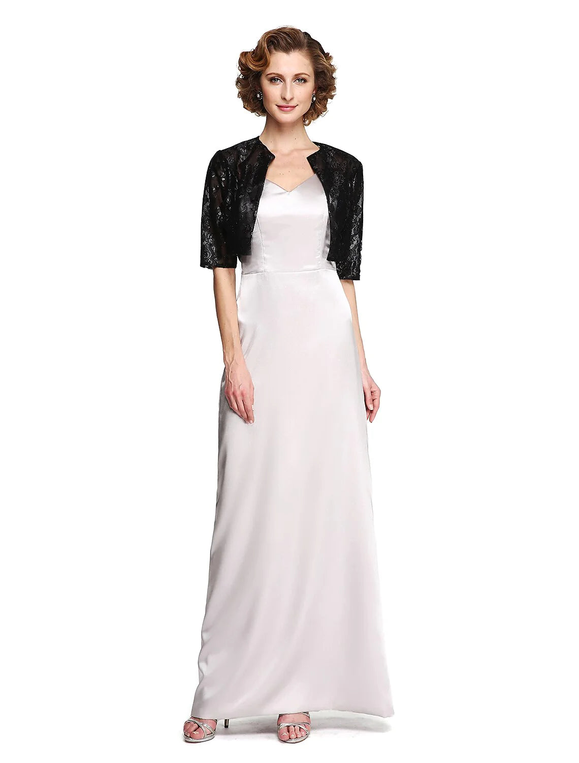 Wholesale Sheath / Column Mother of the Bride Dress Two Piece Spaghetti Strap Floor Length Stretch Satin Sleeveless yes with Pleats